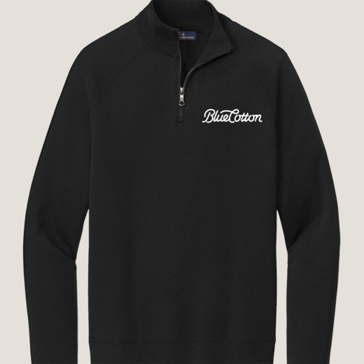 Sample image of BB18402 Brooks Brothers® Cotton Stretch 1/4-Zip Sweater