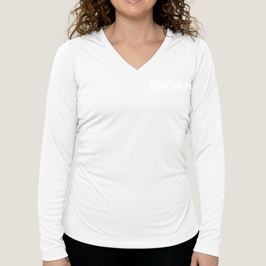 Sample image of LST353LS Sport-Tek Ladies Long Sleeve V-Neck PosiCharge Competitor Tee